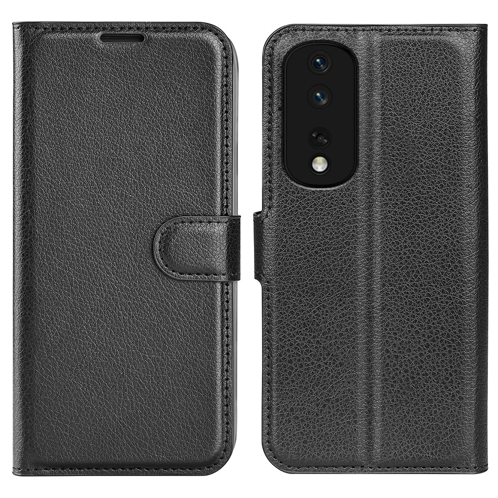Phone Stand Wallet Cover for Honor 80 Pro 5G Fall Protection Litchi Texture PU Leather Phone Flip Case Phone Stand Wallet Cover for Honor 80 Pro 5G Fall Protection Litchi Texture PU Leather Phone Flip Case